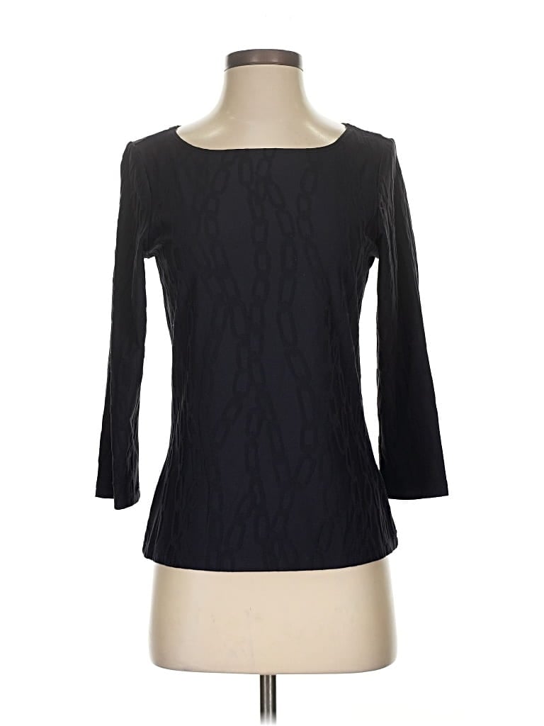 Pre-owned J. Mclaughlin 3/4 Sleeve T-shirt In Black