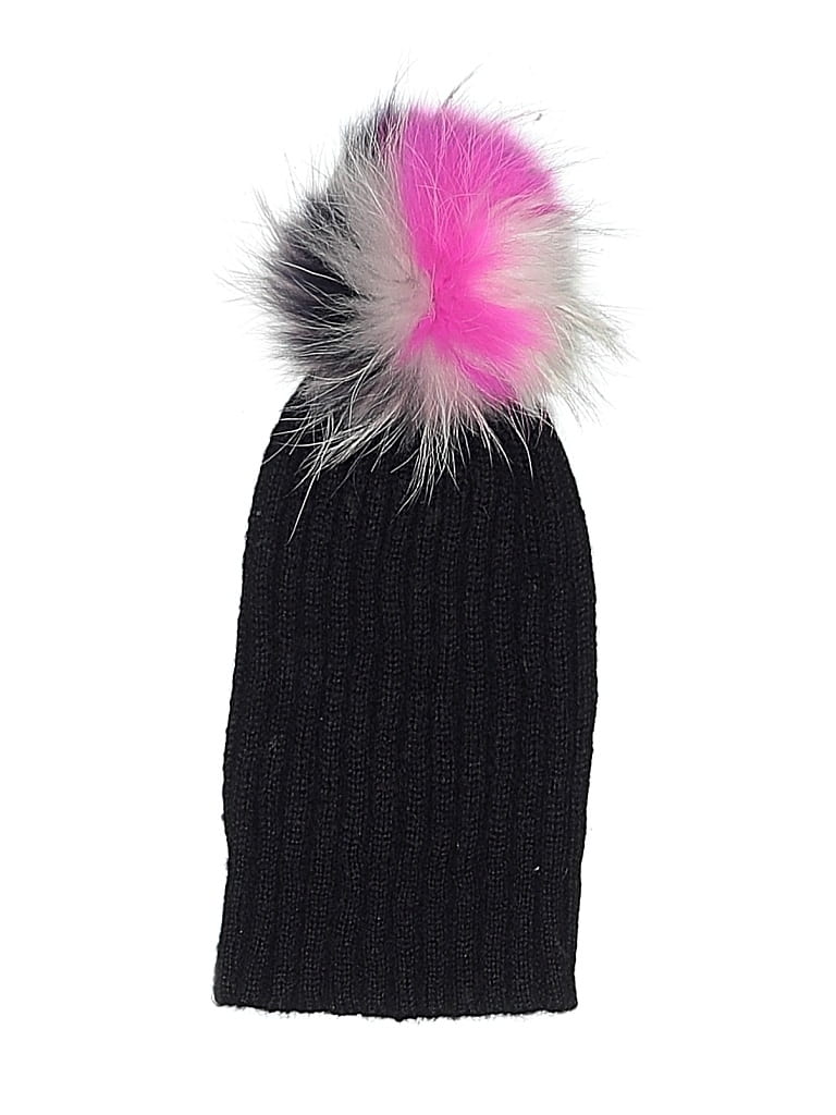 Pre-owned Bari Lynn Beanie Hat In Black