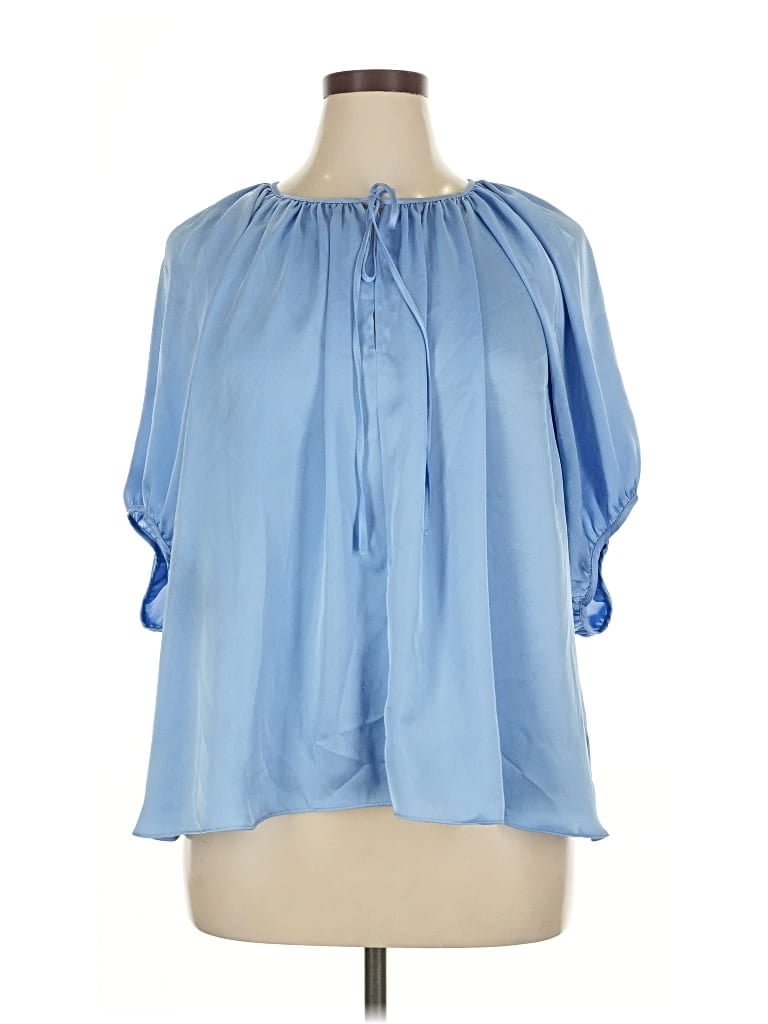 Pre-owned H&m 3/4 Sleeve Blouse In Blue