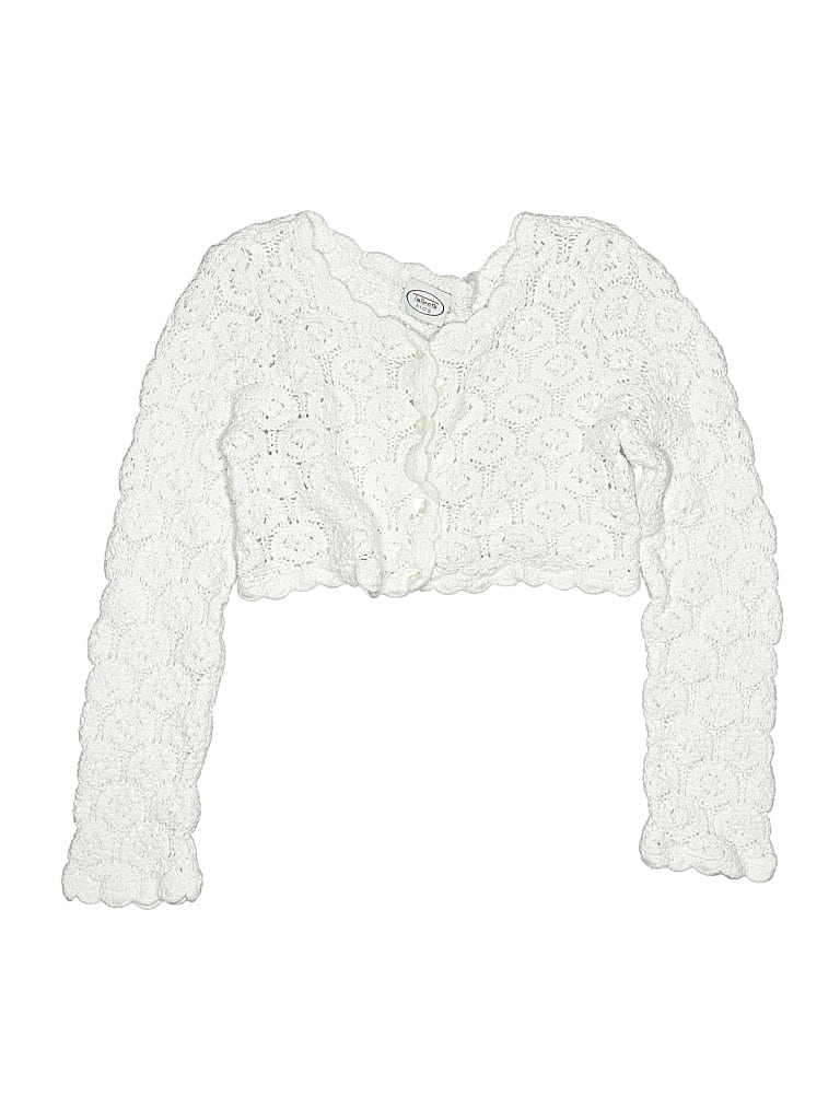 Pre-owned Talbots Kids' Cardigan Sweater In White