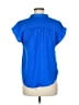 Blu Pepper 100% Polyester Blue Short Sleeve Blouse Size M - photo 2