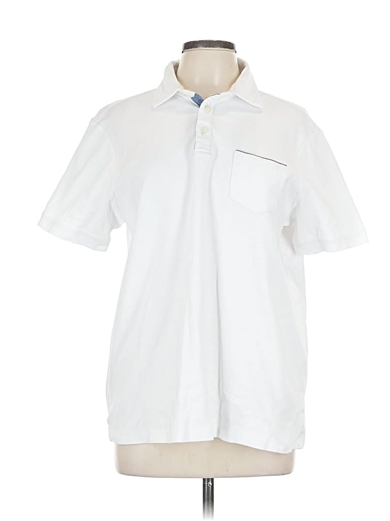 Pre-owned Tahari Short Sleeve Button Down Shirt In White