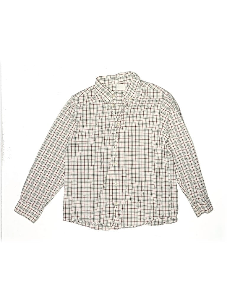 Pre-owned Jacadi Kids' Long Sleeve Button Down Shirt In Green