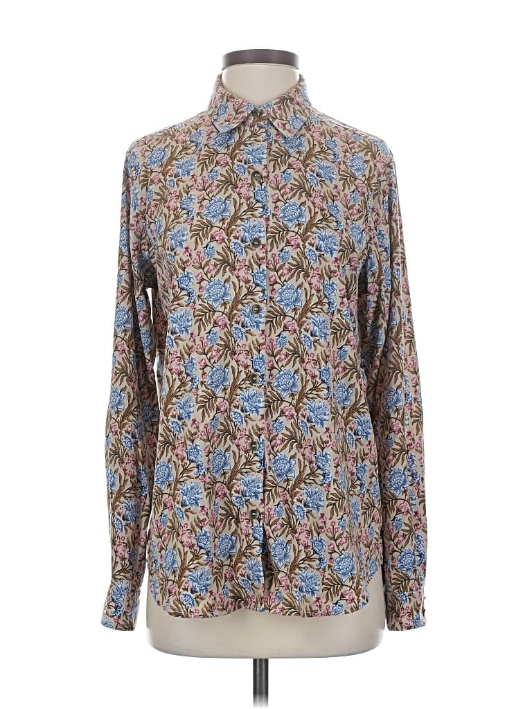 Pre-owned Ariat Long Sleeve Blouse In Blue