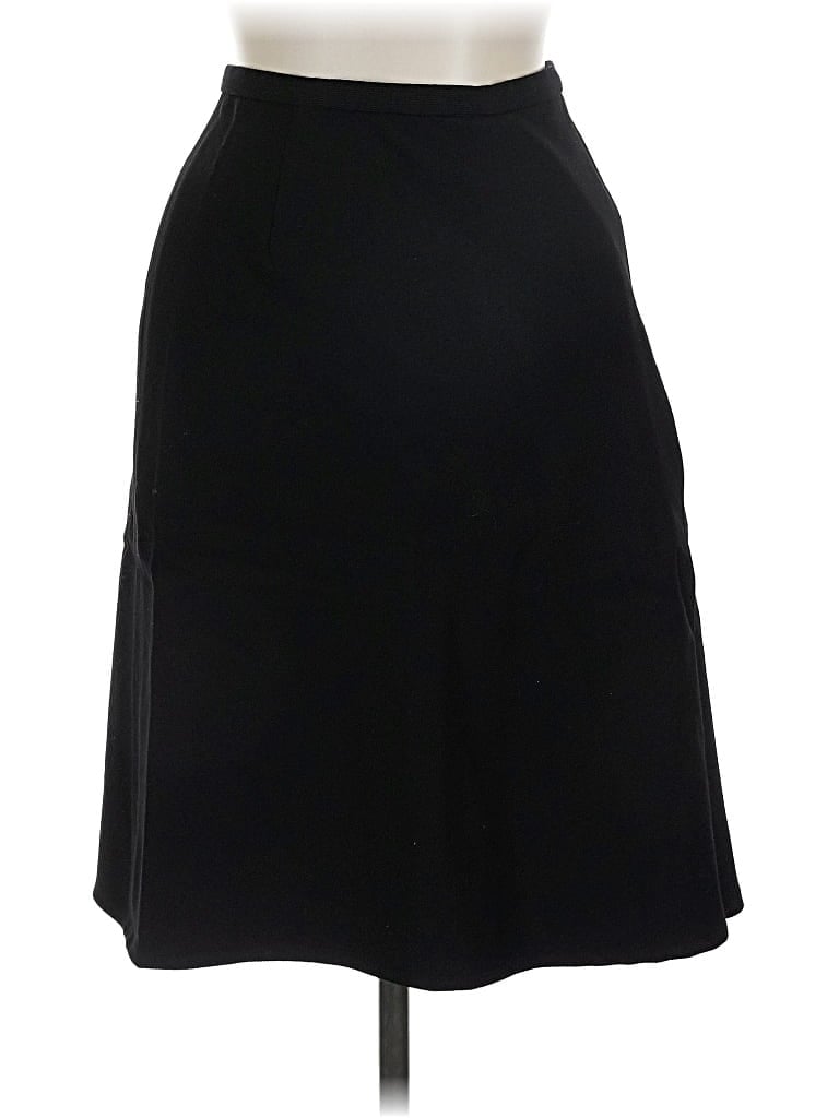 Pre-owned Valentino Boutique Wool Skirt In Black