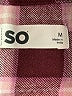 SO 100% Cotton Plaid Burgundy Long Sleeve Button-Down Shirt Size M - photo 7