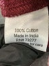 SO 100% Cotton Plaid Burgundy Long Sleeve Button-Down Shirt Size M - photo 8