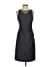 Eliza J 100% Polyester Metallic Gray Cocktail Dress Size 4 - photo 1
