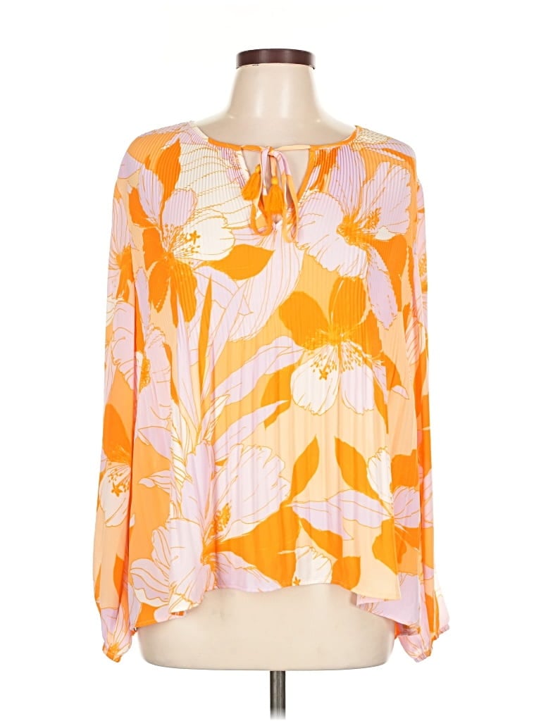 Pre-owned Dr2 Long Sleeve Blouse In Orange