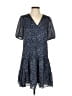 Express 100% Polyester Polka Dots Blue Casual Dress Size XS - photo 1