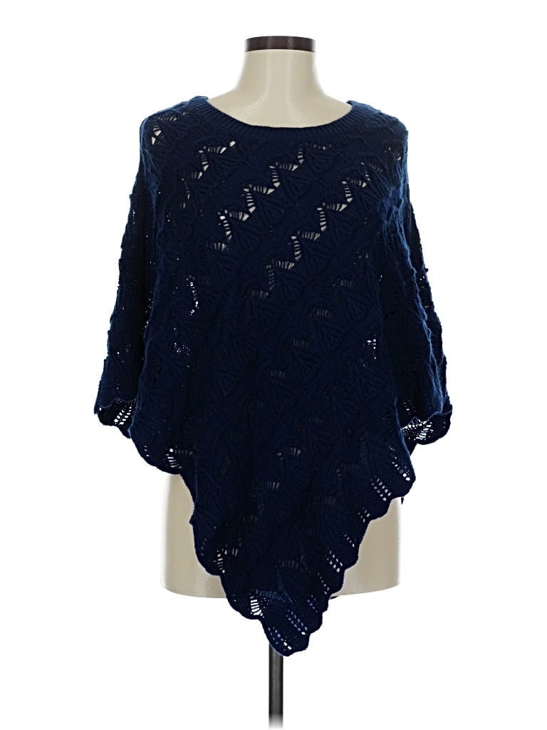 Pre-owned New Directions Poncho In Blue
