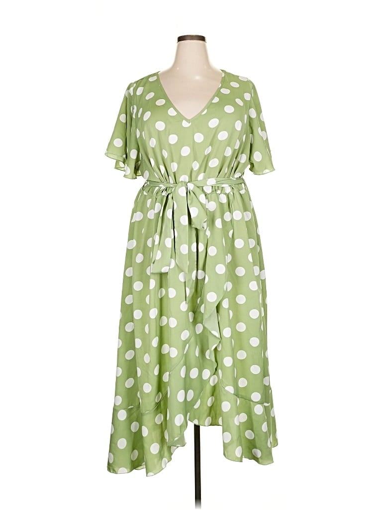 Pre-owned Shein Casual Dress In Green