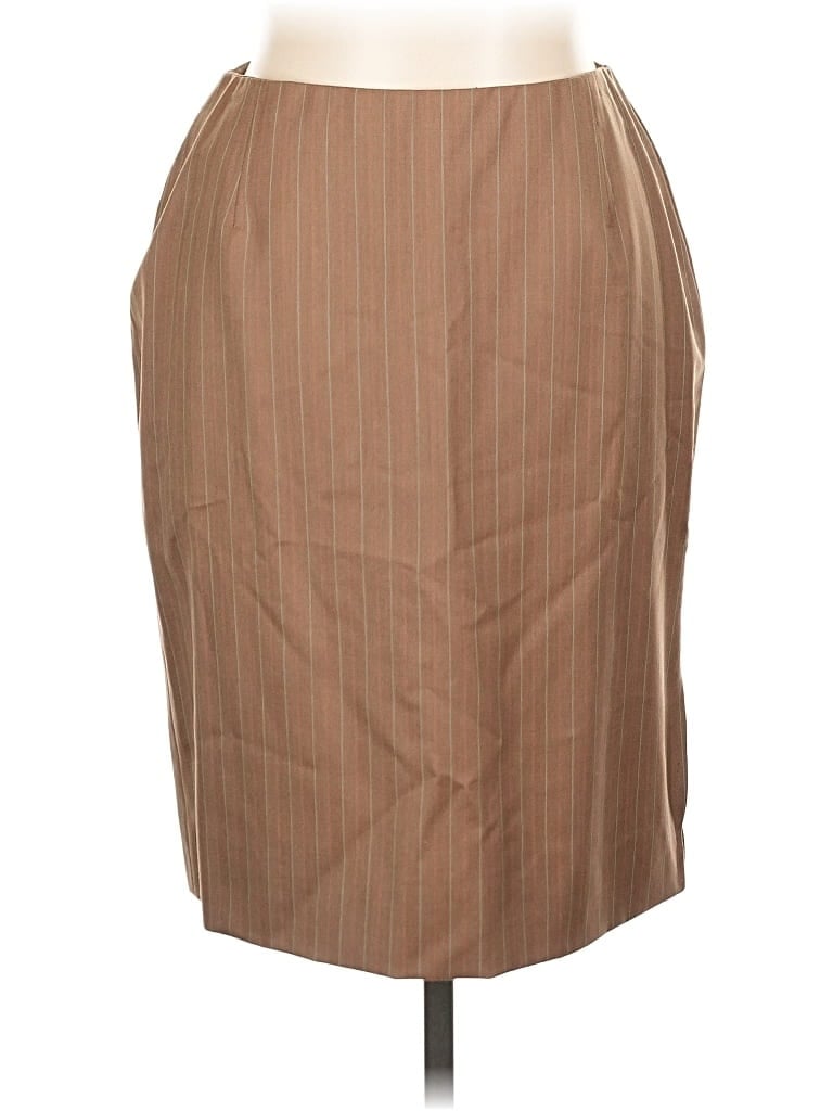 Pre-owned Carolina Herrera Silk Skirt In Brown
