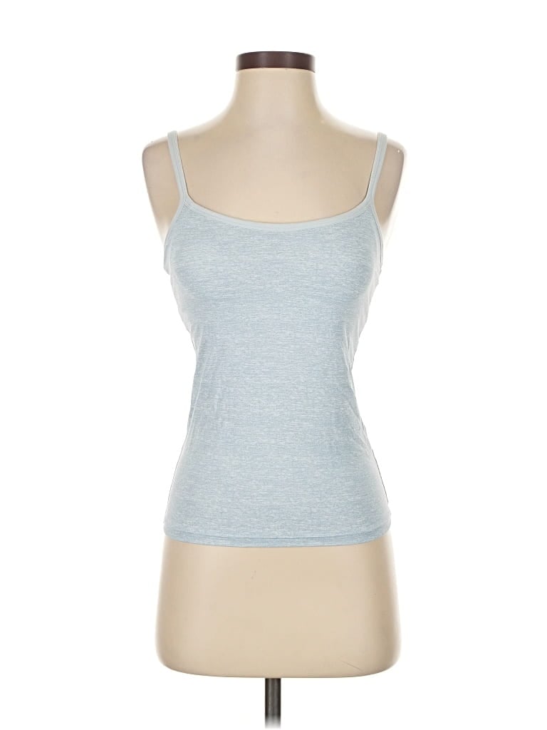 Pre-owned Uniqlo Tank Top Blue Strapless Neckline Tops