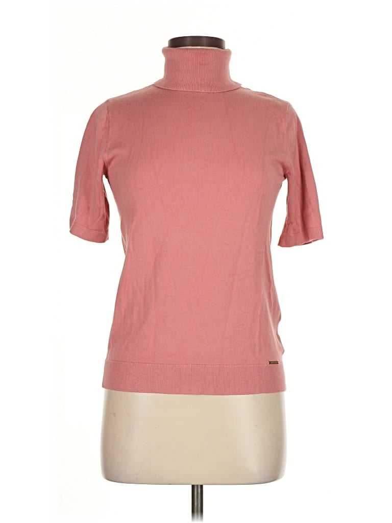 Pre-owned Anne Klein Turtleneck Sweater In Pink