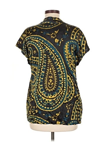 DKNY Short Sleeve Silk Top (view 2)