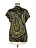 DKNY Gold Short Sleeve Silk Top Size 6 - photo 2