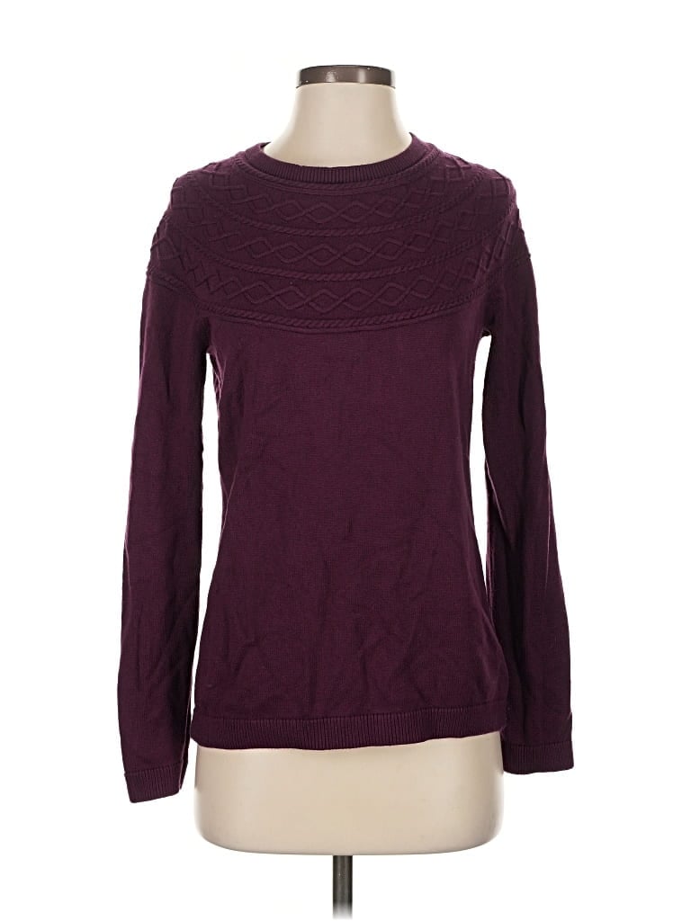 Pre-owned Talbots Pullover Sweater In Burgundy