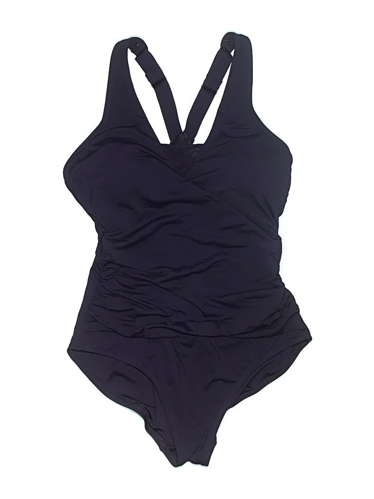 Pre-owned Lands' End One Piece Swimsuit In Blue