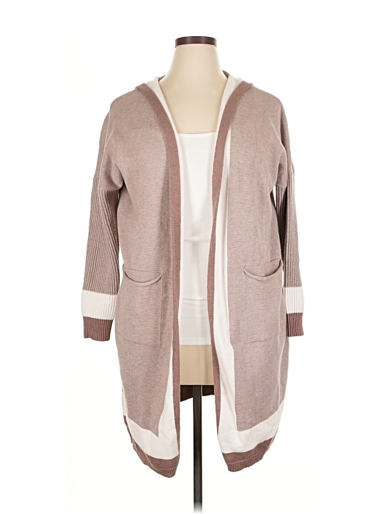 Pre-owned Assorted Brands Cardigan Sweater In Brown