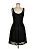 Aqua Solid Black Cocktail Dress Size M - photo 1