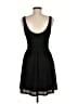 Aqua Solid Black Cocktail Dress Size M - photo 2