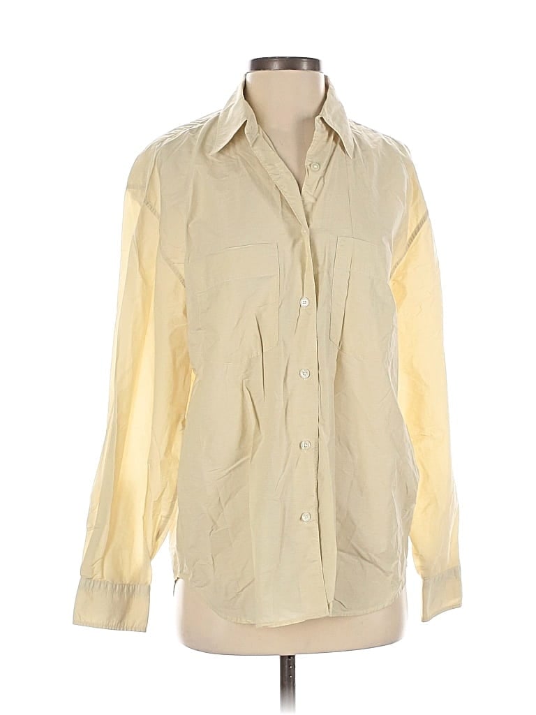 Pre-owned Uniqlo U Long Sleeve Blouse In White