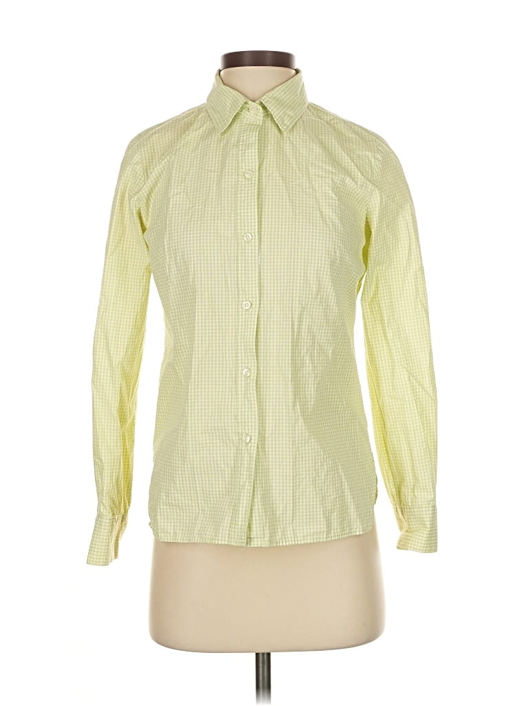 Pre-owned Gap Long Sleeve Button Down Shirt In Green