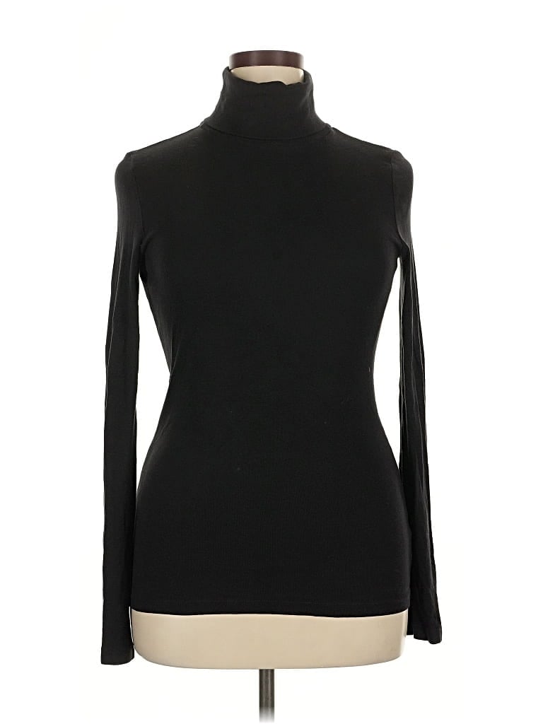 Pre-owned Splendid Turtleneck Sweater In Black