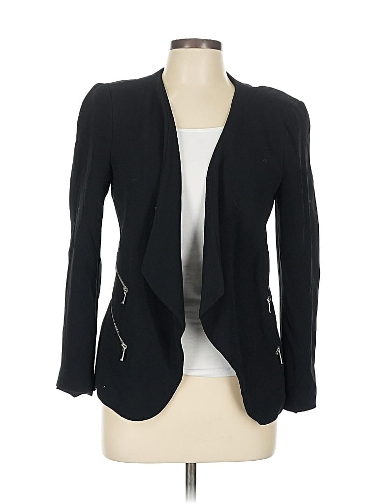 Pre-owned Zara Blazer Jacket In Black