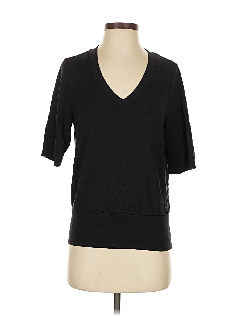 Pre-owned Athleta Cardigan Sweater In Black