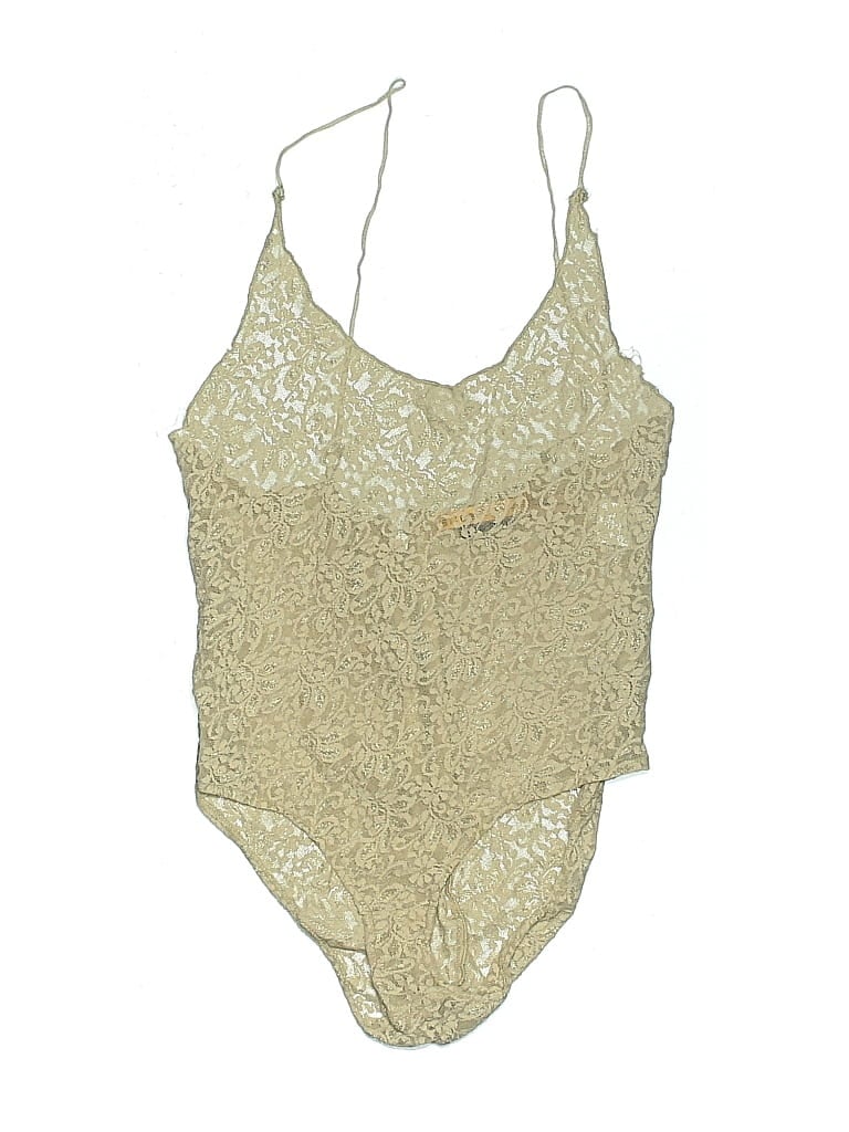 Pre-owned Alice And Olivia Alice + Olivia Bodysuit In Gold