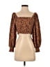 Shein Brown 3/4 Sleeve Blouse Size S - photo 1