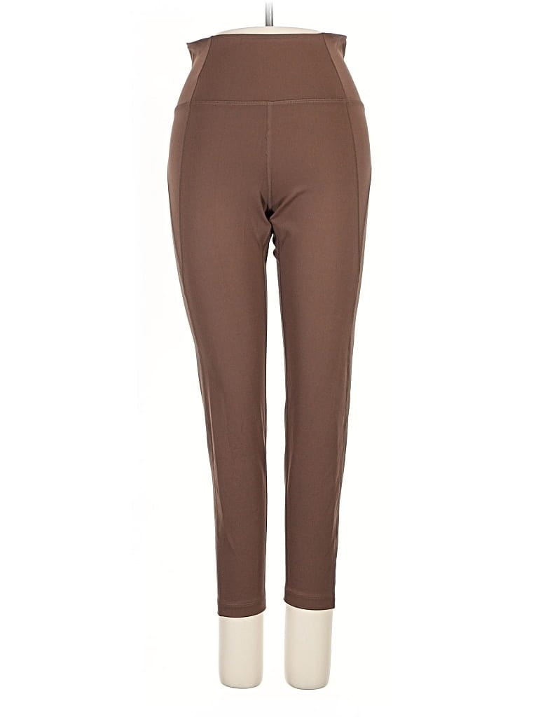 Pre-owned Girlfriend Collective Active Pants In Brown
