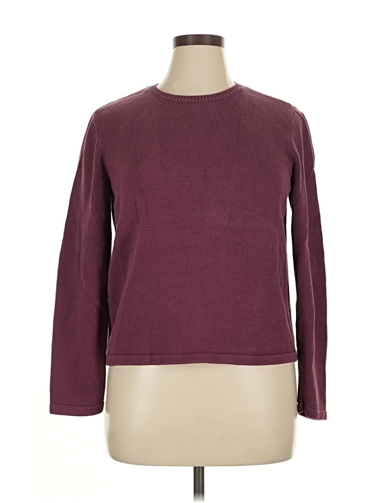 Pre-owned Charter Club Pullover Sweater In Burgundy