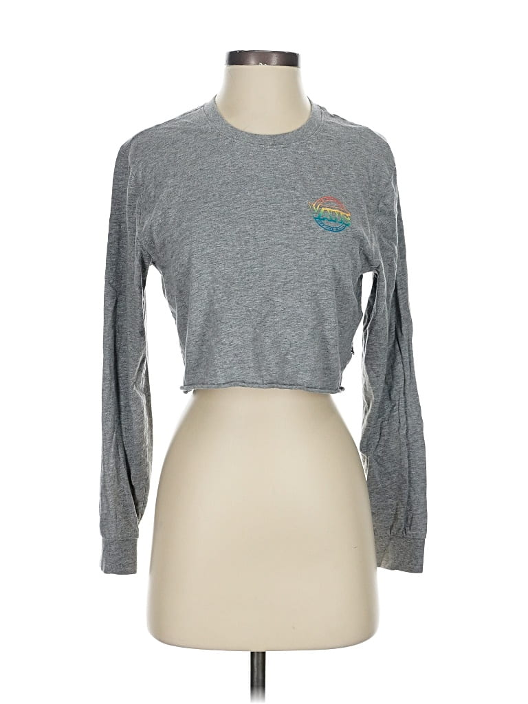 Pre-owned Vans Long Sleeve T-shirt In Gray