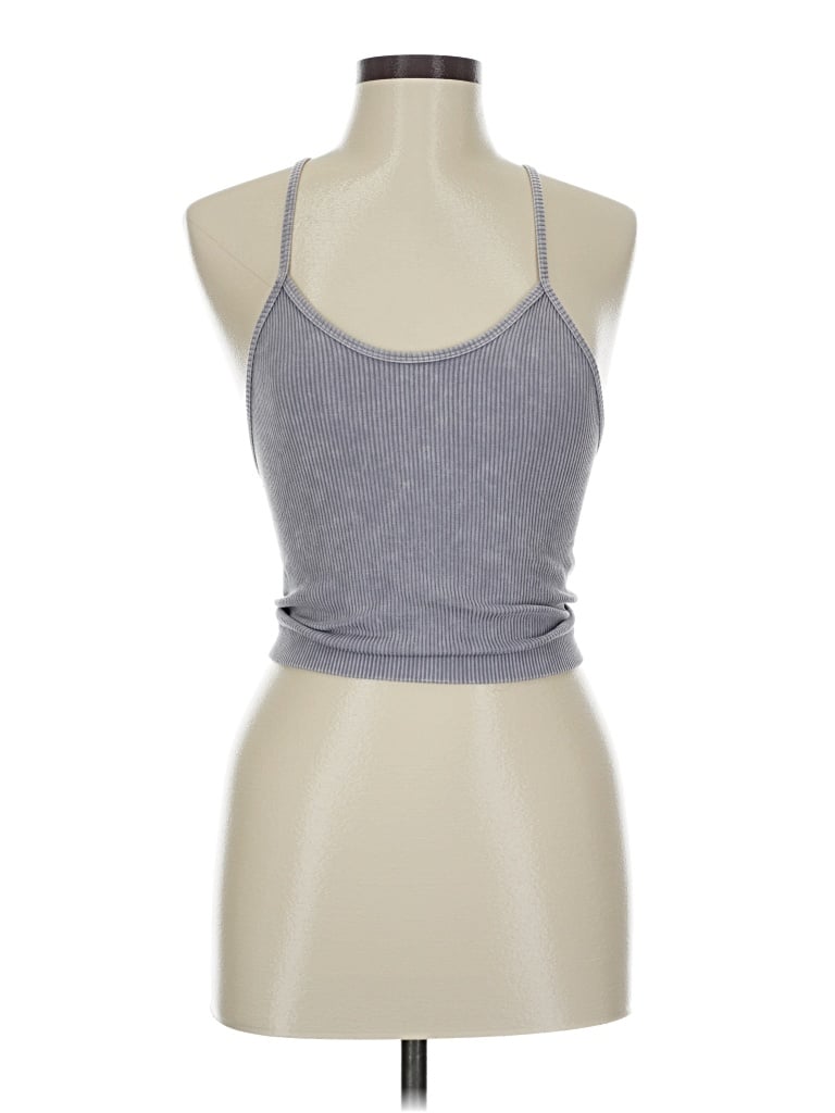 Pre-owned Ododos Tank Top Gray Halter Neckline Tops