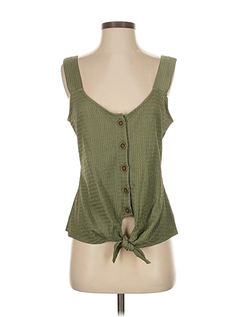 Pre-owned Sanctuary Sleeveless Top Green Sweetheart Neckline Tops