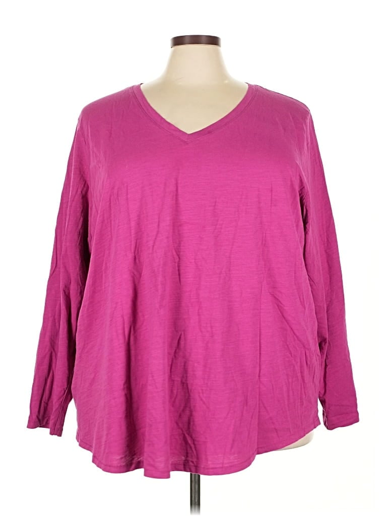 Pre-owned Sonoma Goods For Life 3/4 Sleeve T-shirt In Purple