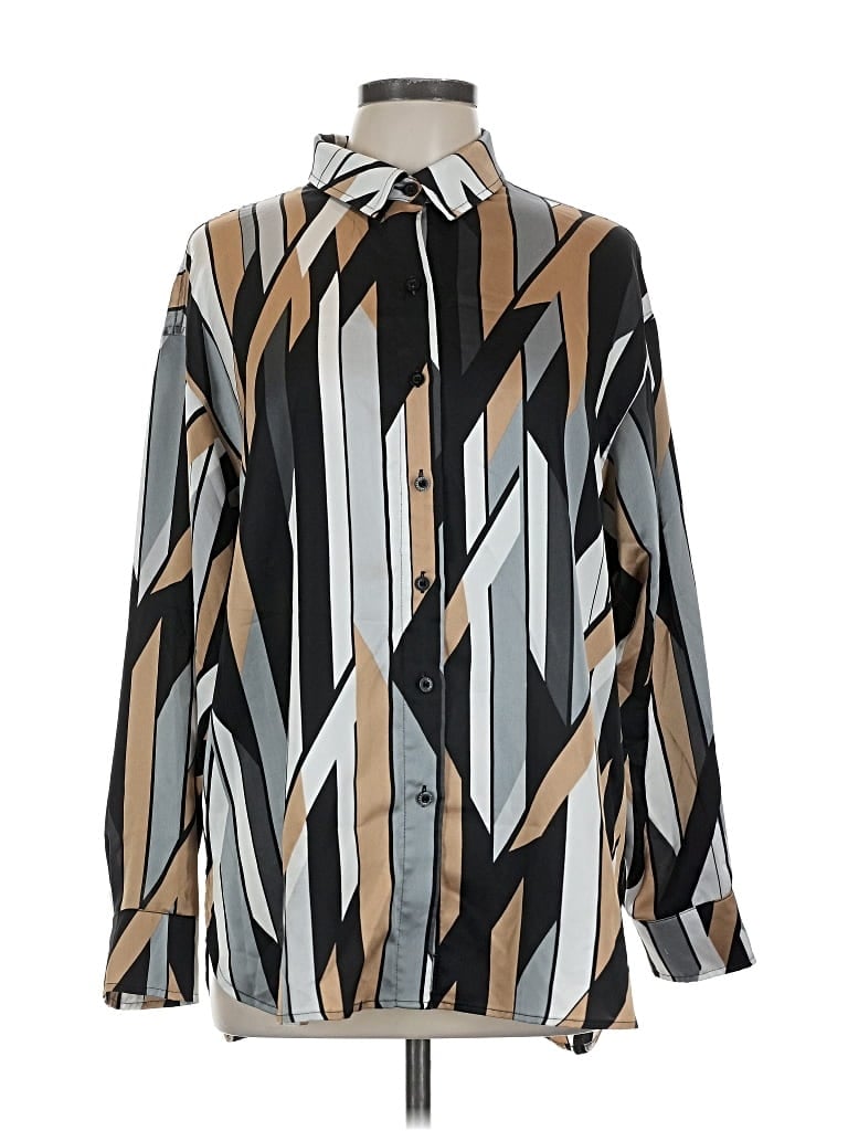 Pre-owned Karl Lagerfeld Long Sleeve Blouse In Silver