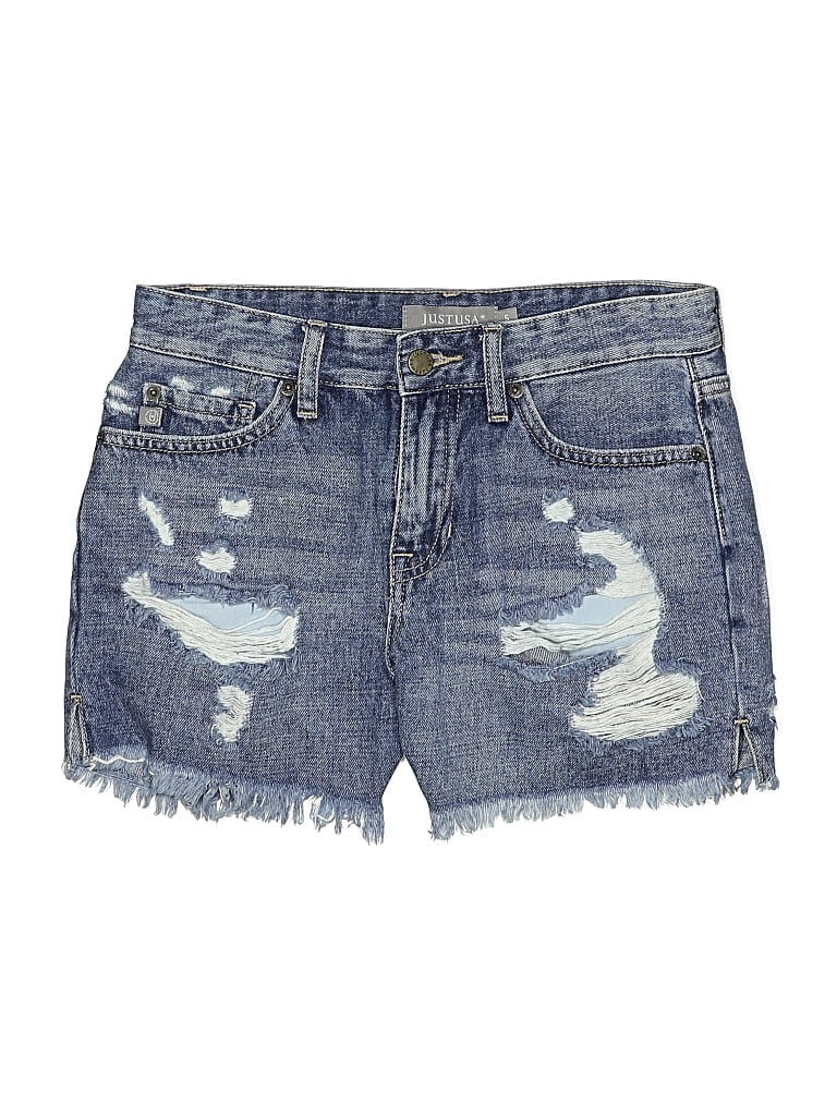 Pre-owned Just Usa Denim Shorts In Blue