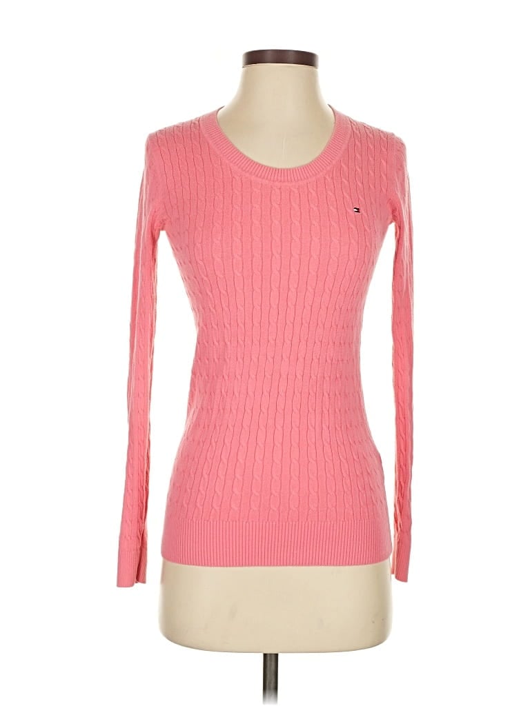 Pre-owned Tommy Hilfiger Pullover Sweater In Pink