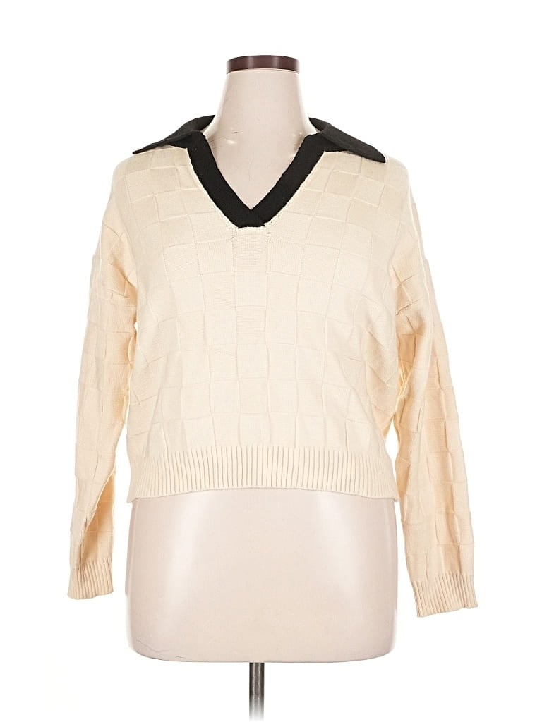 Pre-owned Cider Pullover Sweater In White