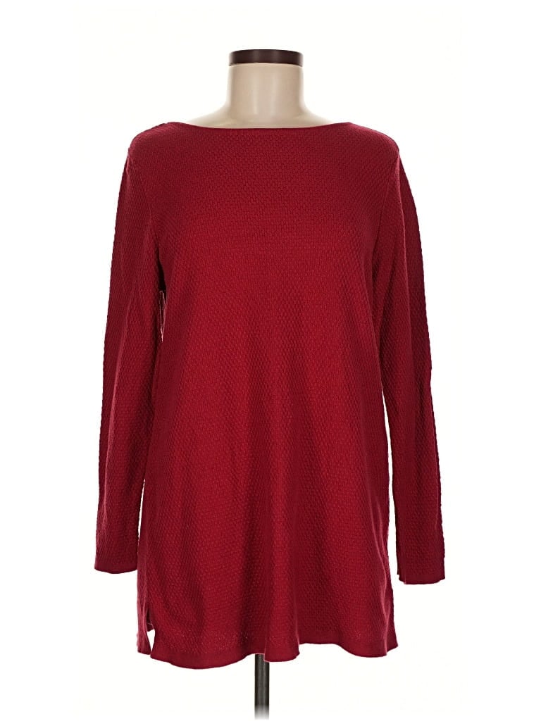 Pre-owned Jjill Pullover Sweater In Red