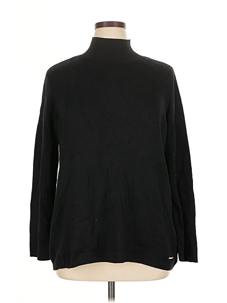Pre-owned Anne Klein Turtleneck Sweater In Black