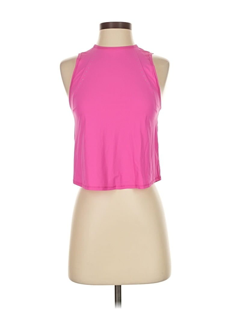 Pre-owned Lululemon Athletica Tank Top Pink Halter Neckline Tops