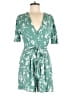 Greylin 100% Rayon Floral Green Romper Size M - photo 1