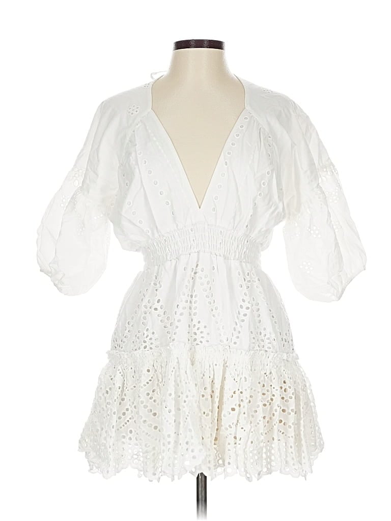 Pre-owned Misa Cocktail Dress In White