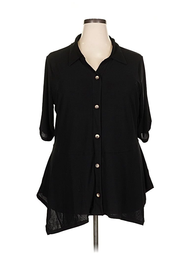 Pre-owned Atelier 3/4 Sleeve Blouse In Black