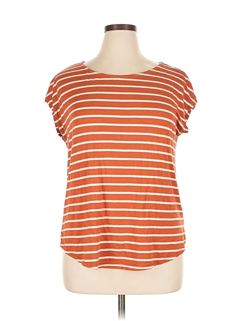 Pre-owned Green Envelope Short Sleeve T-shirt In Orange